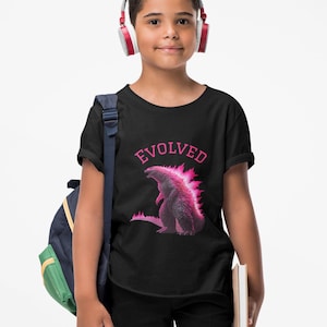 Evolved Godzilla Kids Tee | Neon Pink Monster Graphic