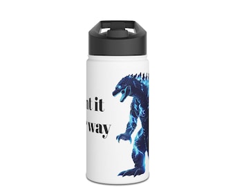 Godzilla Stainless Steel Water Bottle: Eco-Friendly Hydration (12oz, 18oz, 32oz)