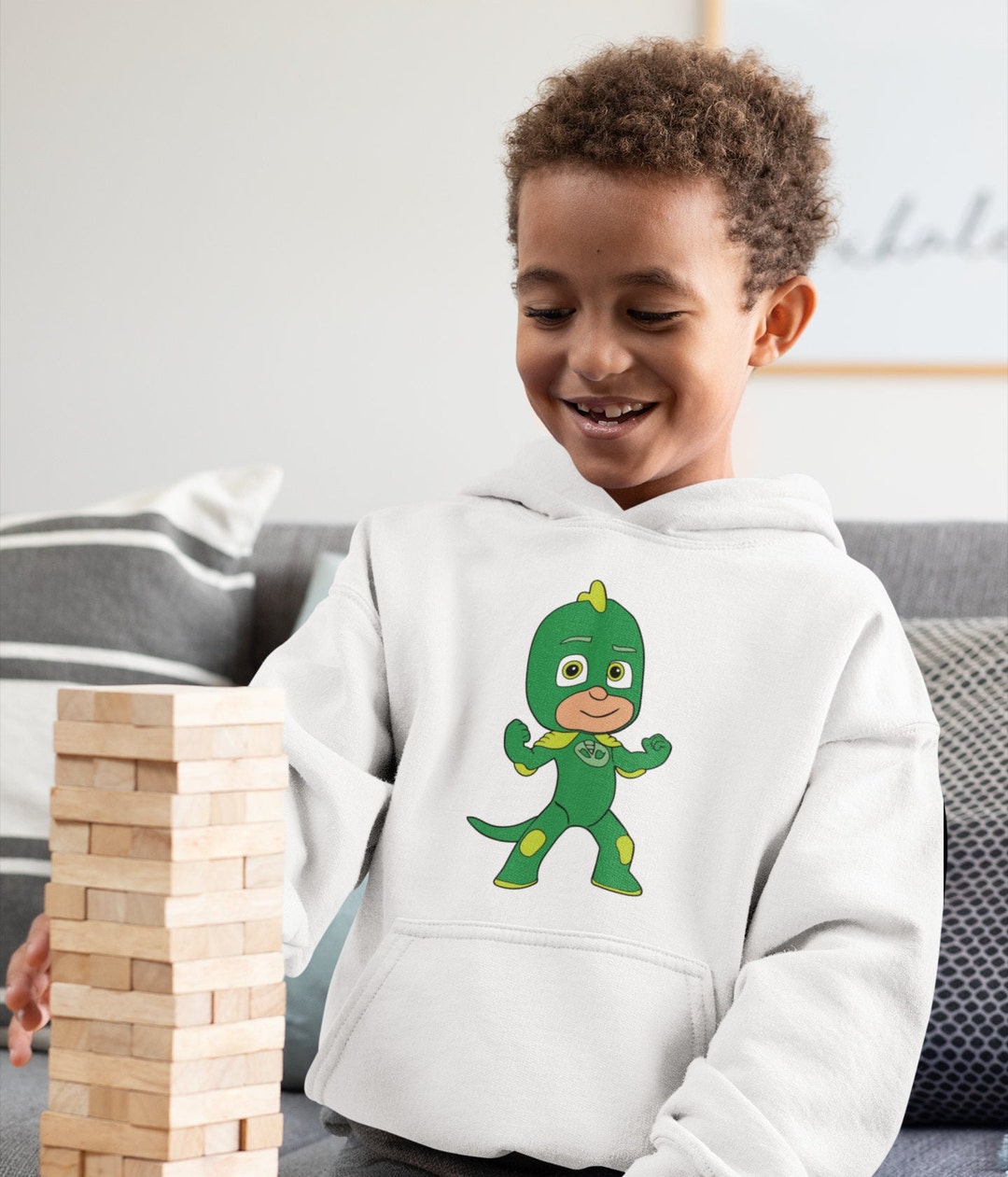 PJ Masks Hoodie for Kids Hoodie PJ Masks Gekko Etsy