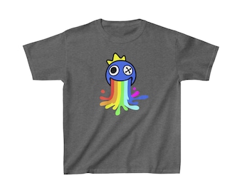 レインボーフレンズキッズTシャツ：ロブロックス風デザイン
