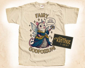 Det är jag, din fégud, opossum-tröja, opossummeme, opossum-tröja, fé-opossummeme-tröja, svart t-shirt V3