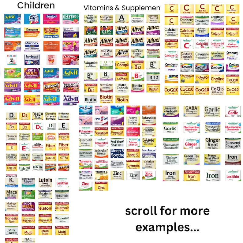 Pocket Pharmacy Labels Pill Container Travel Pill Case Etsy Australia