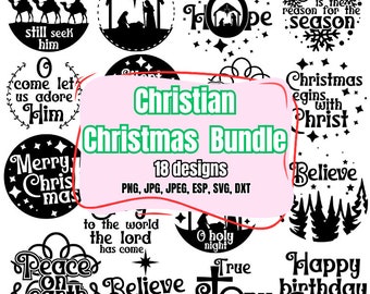 Christian Christmas SVG | Christmas SVG | Christmas Clip Art | Christmas  Bundle | Christian svg | Jesus Christmas svg | Christmas Vector