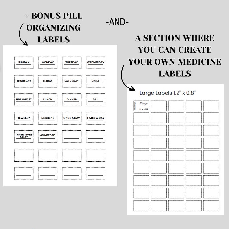 Pocket Pharmacy Labels Pill Container Travel Pill Case Etsy Australia