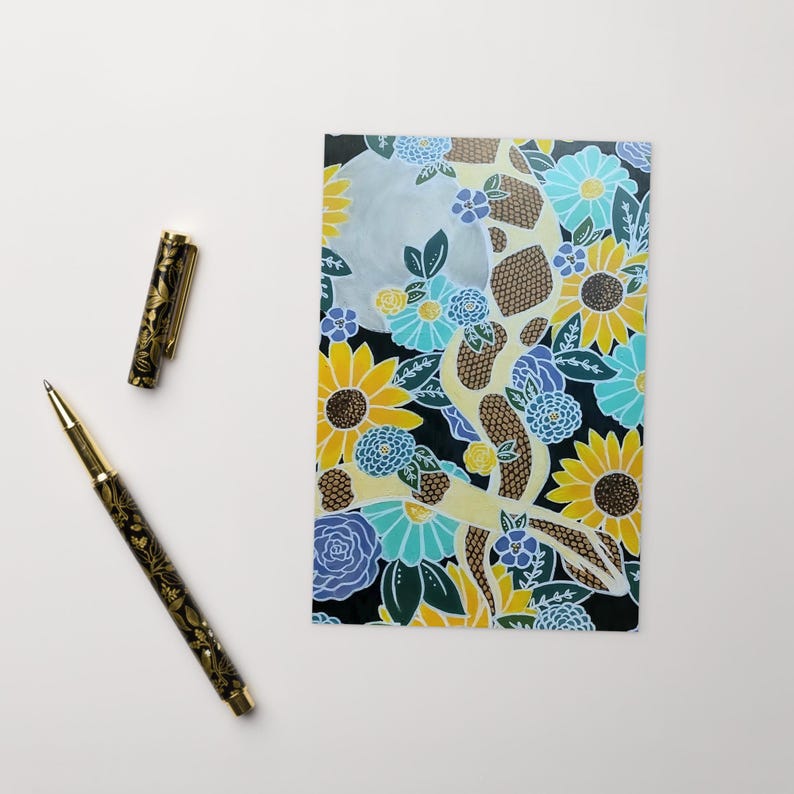 Sunflower Python: Standard Postcard