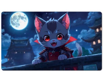 Gatto Vampiro che gioca a Magic the Gathering - Tappetino da gioco