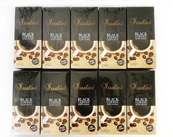 10 Boxes Issaline Gourmet Black Coffee Ganoderma Lingzhi Coffee Express Shipping