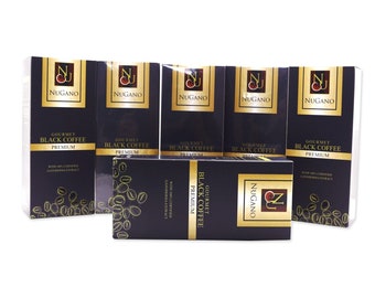 10x Nugano Black Coffee 100% Organic Ganoderma Dark Arabia Zero Calory Fast Shipping