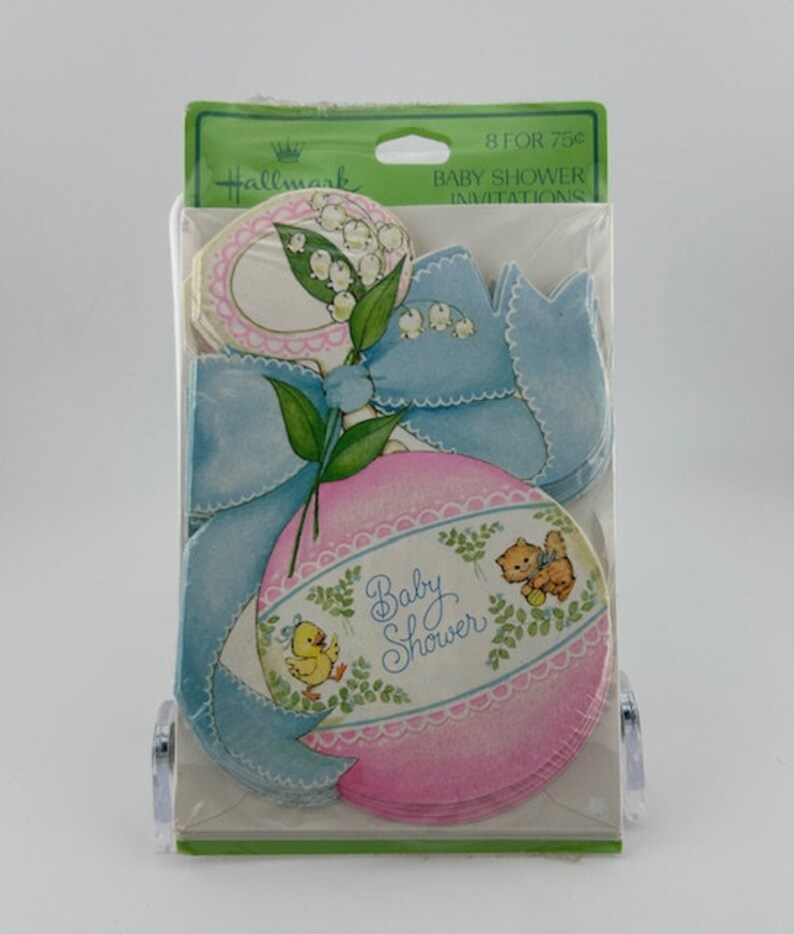 Vintage Hallmark Baby Shower Invitations package of 8 - Etsy