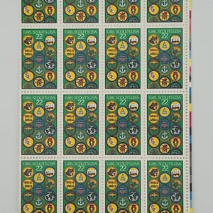 1987 US Scott #2251, 22 cent Girl Scouts, Sheet of 20 MNH