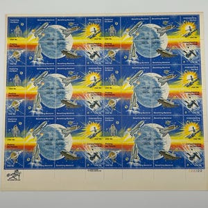 1981 US Scott #1912-1919, 18 cents, Space Achievement, Block of 48, MNH