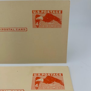 Carte postale de 4 cents US Air Mail de 1949 Scott # UXC1 inutilisée