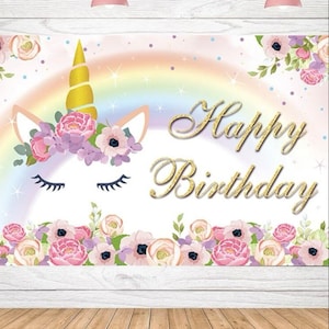 Unicorn Pattern Background Cloth 1 pcs