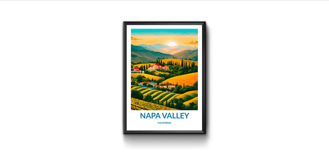 Napa Valley Print Napa Valley Wall Art Napa Valley Poster Etsy