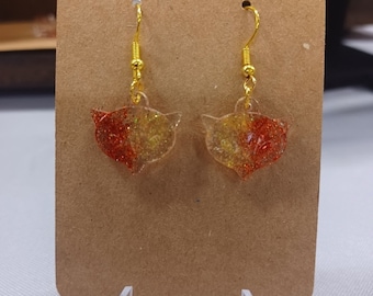 Red and Orange Fox earrings