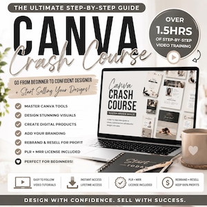Curso intensivo de Canva: Domina las técnicas de diseño y obtén derechos de reventa (Descarga digital)