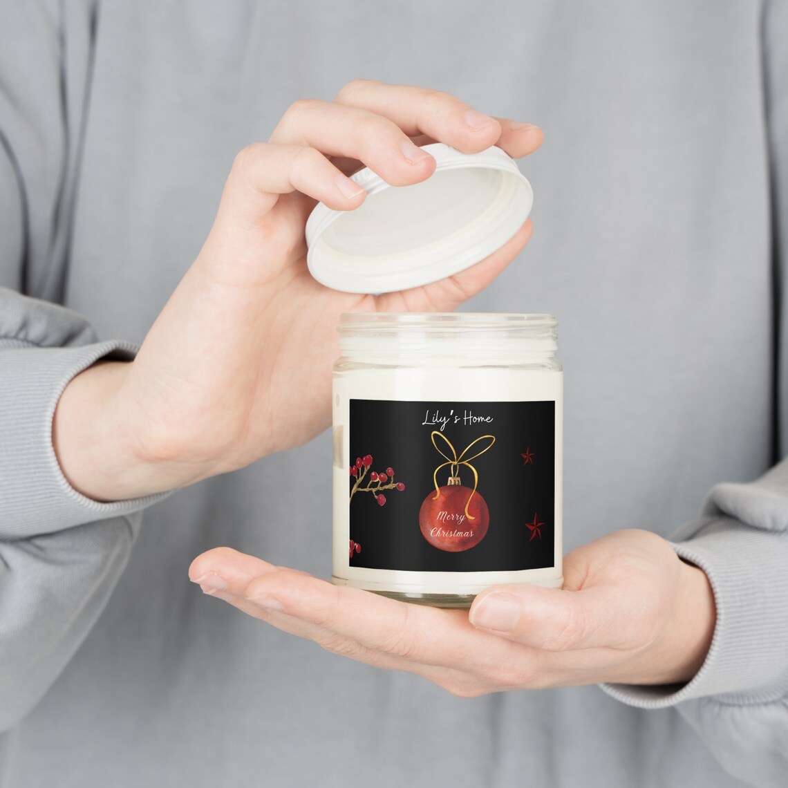 Personalized Christmas Candles 9ozchristmas Candle Etsy