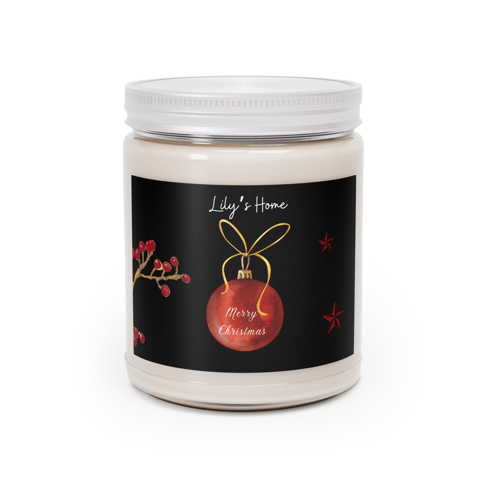 Personalized Christmas Candles 9ozchristmas Candle Etsy