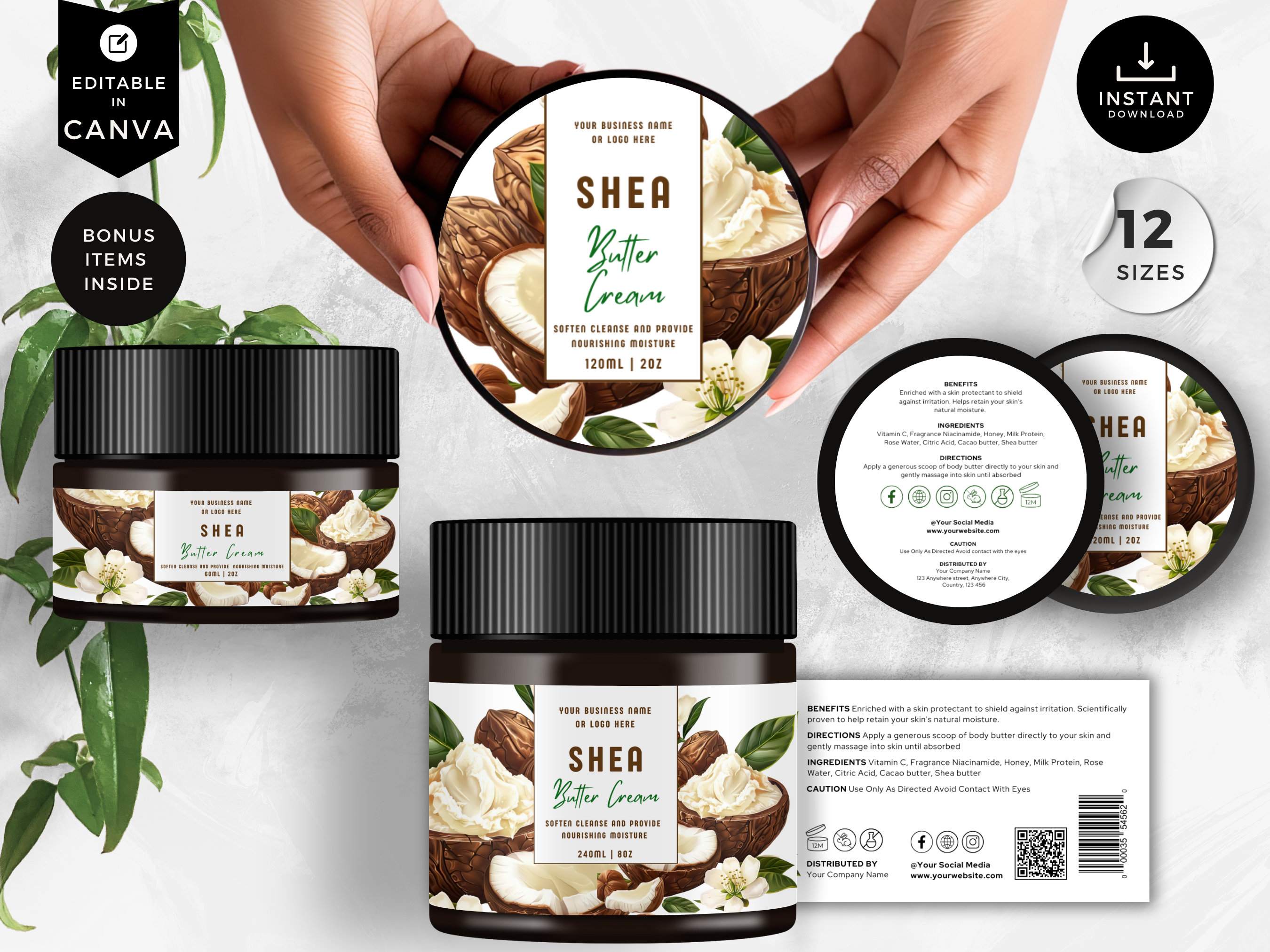 Finished Shea Royal jars packed and labelled for sale