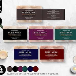 Modelo de etiqueta de sabonete, etiquetas de sabonete para impressão faça você mesmo, design de faixa de sabonete editável, pacote de sabonete minimalista, etiquetas de sabonete personalizadas modernas, elegantes, CBO2