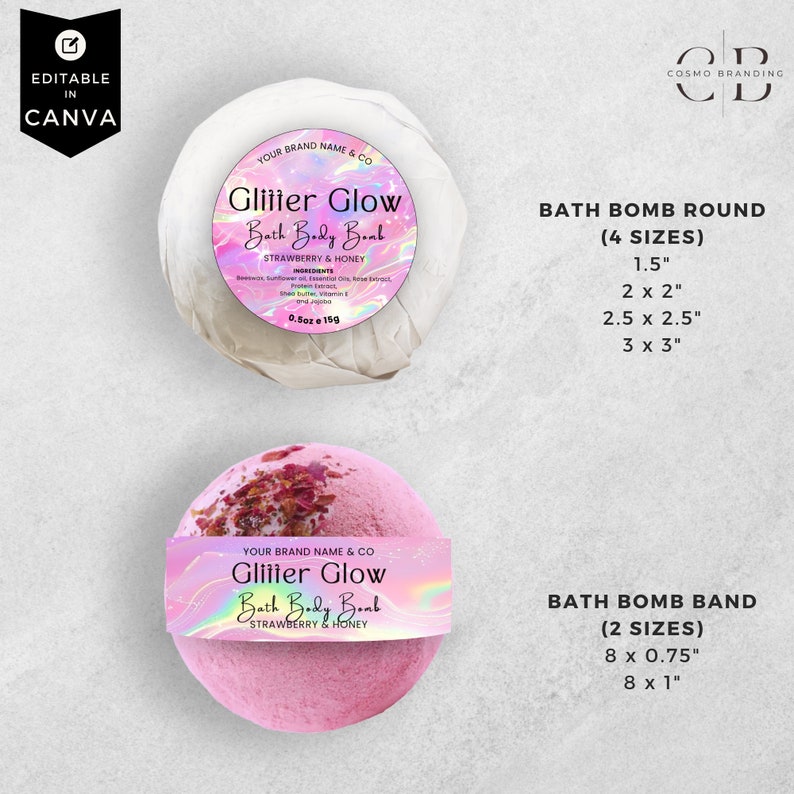 Vibrant Bath and Body Label Template Bundle, Canva Editable Soap Bath ...