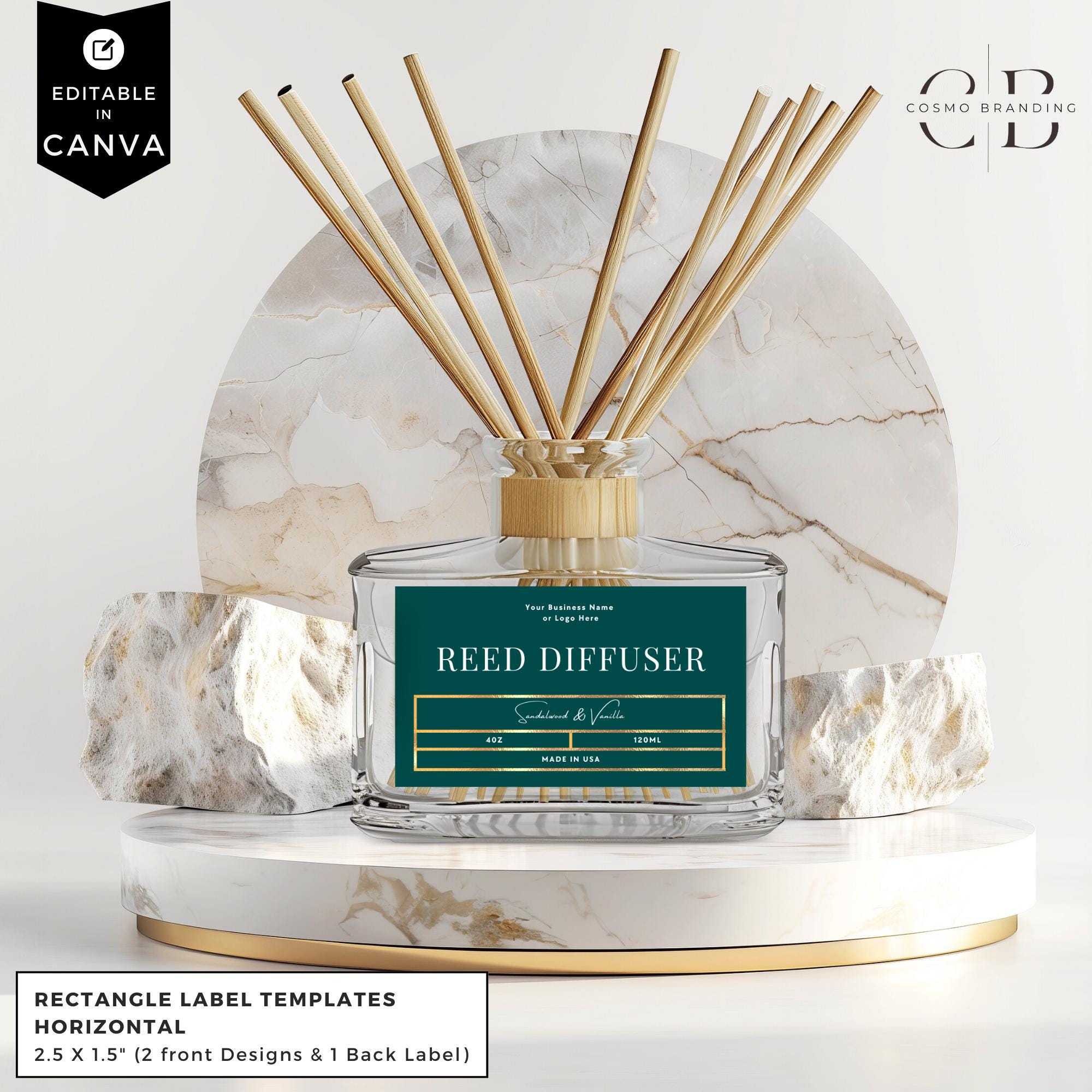 Editable Reed Diffuser Template, DIY Canva Product Labels, Room ...