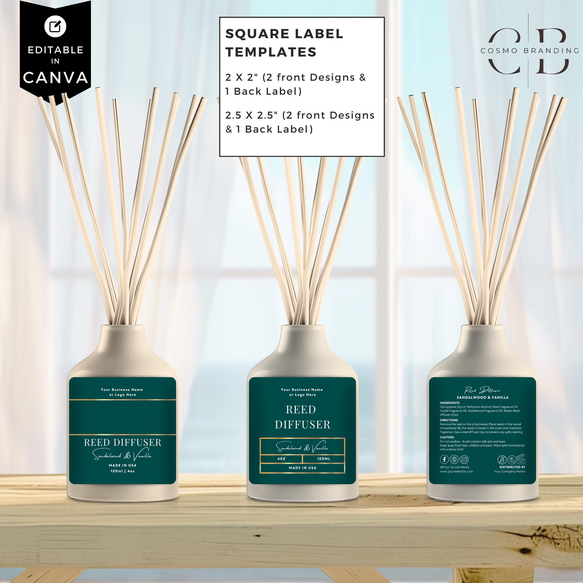 Editable Reed Diffuser Template, DIY Canva Product Labels, Room ...