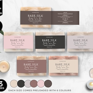 Soap Label Template, DIY Printable Soap Labels, Editable Soap Band Design, Minimal Soap Package, Modern Custom Soap Labels, Stylish, CBO1