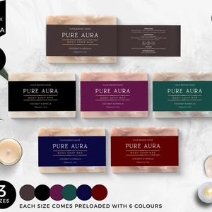Soap Label Template, DIY Printable Soap Labels, Editable Soap Band Design, Minimal Soap Package, Modern Custom Soap Labels, Stylish, CBO2