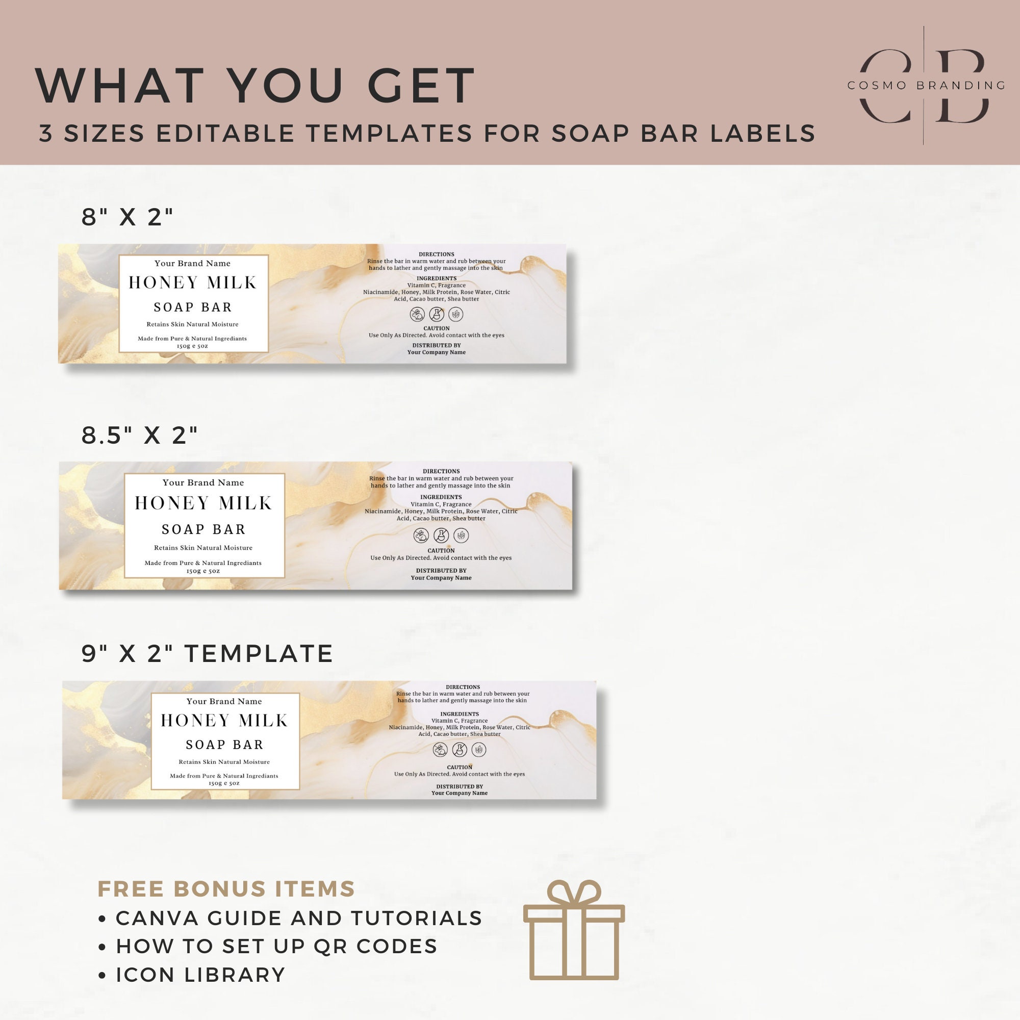 Editable Soap Label, Soap Labels Template, Modern Soap Label, Diy Soap