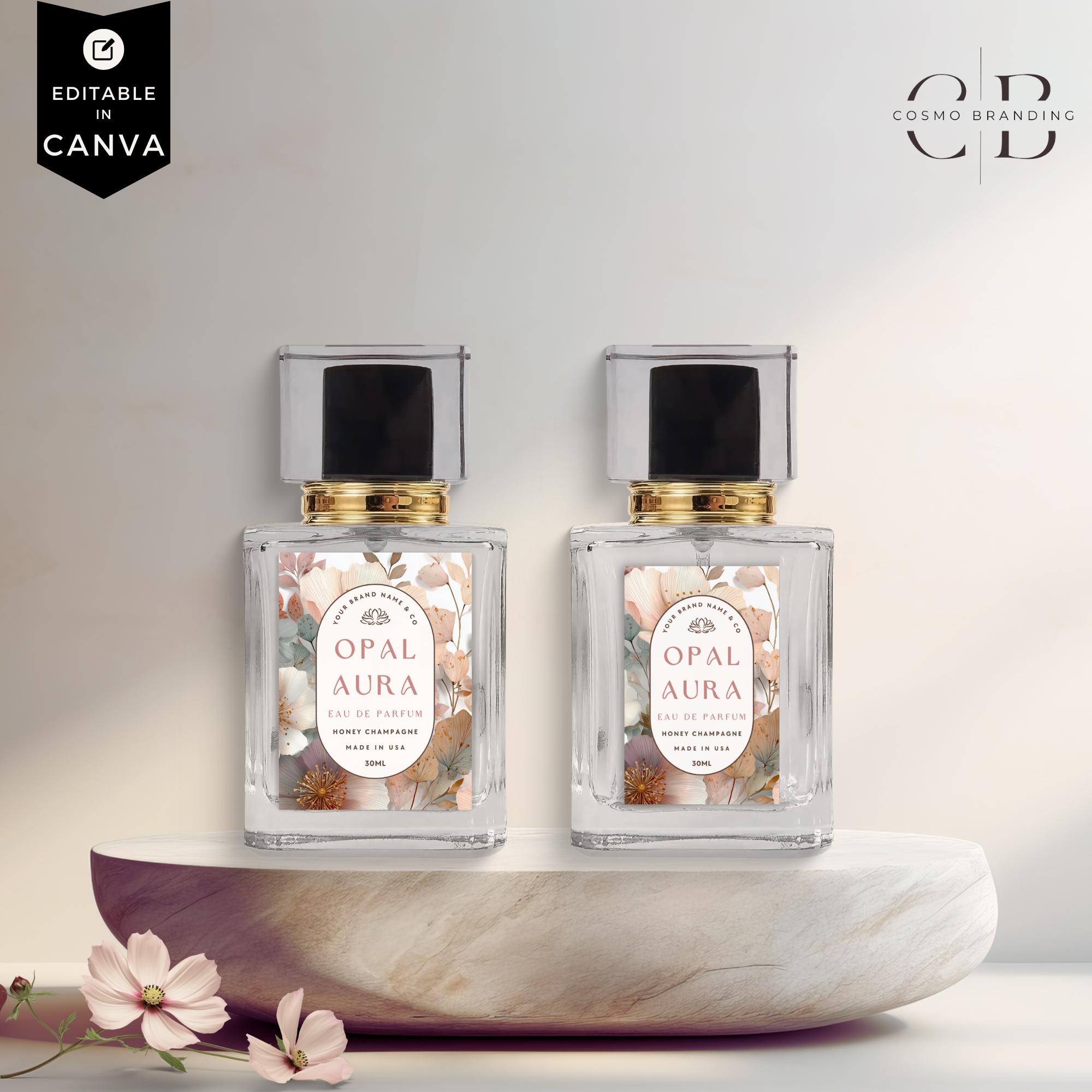 Editable Perfume Bottle Label, Custom Fragrance Canva Design, DIY ...