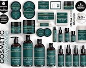 Spa Skincare Label Template Bundle, Canva Editable Cosmetic Labels, Beauty Branding Kit, CS7