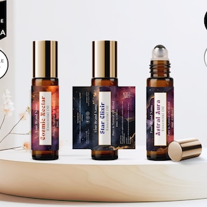 Essential Oil Label, Roller Bottle Label, Oil Bottle Label, Canva Template, Printable Custom Product Label, Editable Roll On Bottle, CBM1
