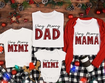 Very Merry Christmas Family Shirt, Very Merry Mama Shirts, Very Merry Dad Shirt, Very Merry Mini Shirt, Very Merry Family Personalized Shirt