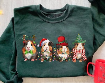 Merry Pigmas Sweatshirt, Christmas Guinea Pig Sweater, Christmas Farm Animal Shirt, Christmas Sweatshirt, Funny Guinea Pig Shirt
