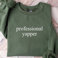 Professional Yapper Embroidered T-shirt (comfort Colors) - Etsy