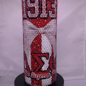 Delta Sigma Theta rhinestone tumbler