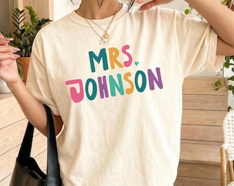 Personalized Teacher  Shirt With Name, Back To School Teacher Gift, Teacher Team Tee, Teachers Appreciation Gift,  Matching School Tee