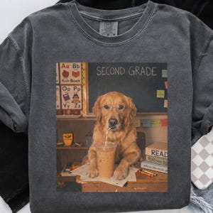 Funny Second Grade Dog Teacher Comfort Colors Shirt, Back To School Teacher Gift, Dog Lover Tee, 2nd Grade Teacher Shirt,  Second Grade Team