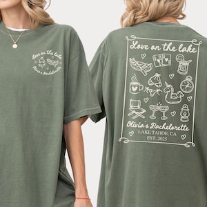 Custom Lake Bachelorette Party Shirt, Custom Camping Bachelorette Shirts,Love on the Lake Bachelorette Comfort Colors Shirt,lake bach party