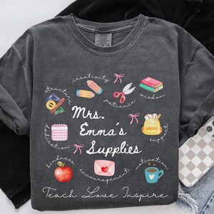 Personalized Teacher Name Shirt,Custom Teacher Shirt,Back to School Shirt,Custom Teacher Appreciation Gift,Teacher Team Comfort Colors Shirt