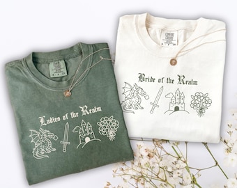Medieval Bachelorette Shirt, Custom Renaissance Fantasy Bach Party Tee, Fairytale Bachelorette T-shirt, Castlecore Medieval Fantasy Gift