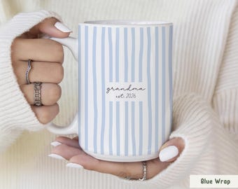 First Time Grandma Coffee Mug, First Mothers day gift for grandma from grandkids, Custom Pregnancy Announcement Gift New Grandparents Mug