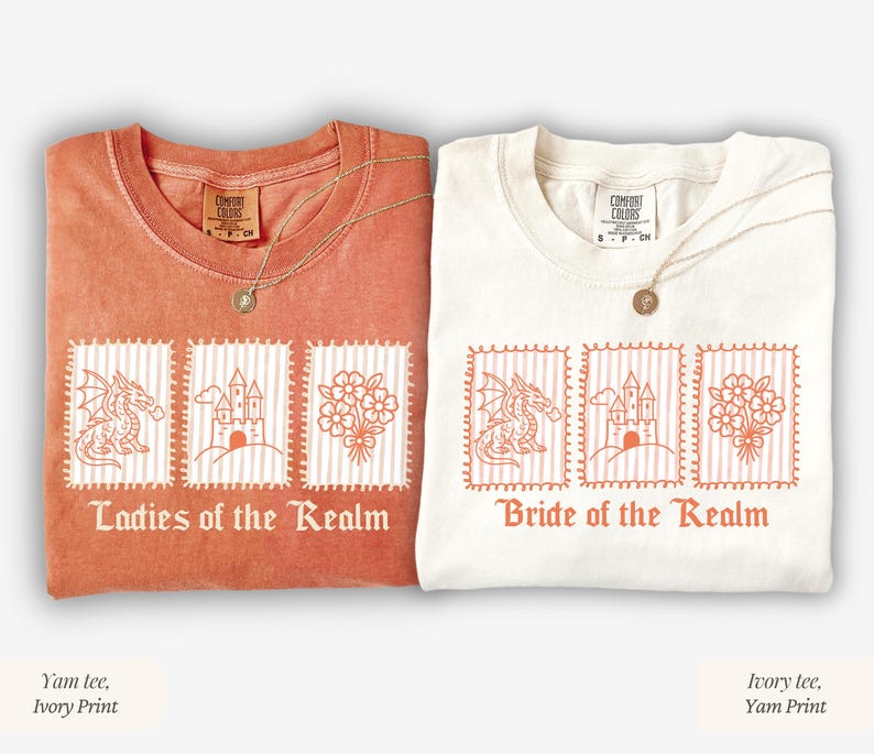 Medieval Bachelorette Shirt, Custom Renaissance Fantasy Bach Party Tee, Fairytale Bachelorette T-shirt, Castlecore Medieval Fantasy Gift image 7