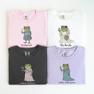 Bridal Frog Party Comfort Colors Shirts, Funny Bridesmaids Tee, Maid Of Honor Gift, Funny MOG & MOB Wedding Shirt, Bridesmaid Proposal Gift Bild 8