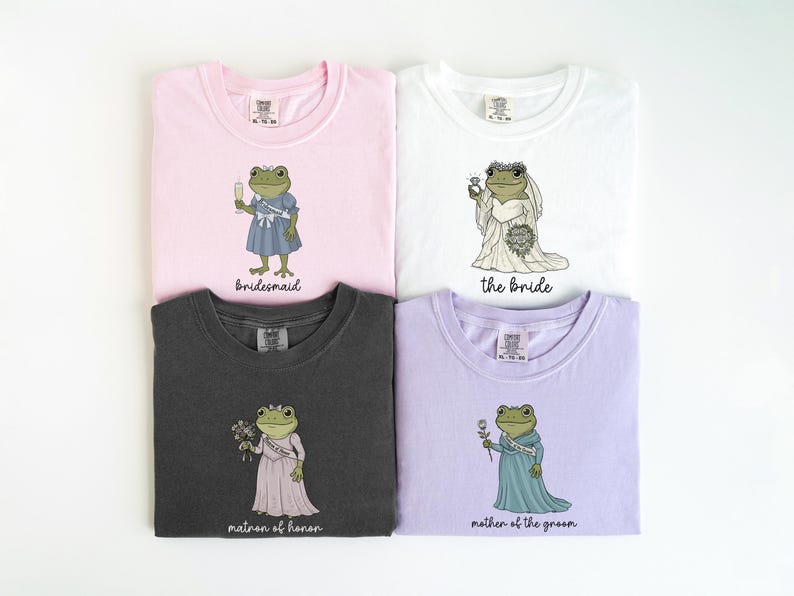 Bridal Frog Party Comfort Colors Shirts, Funny Bridesmaids Tee, Maid Of Honor Gift, Funny MOG & MOB Wedding Shirt, Bridesmaid Proposal Gift Bild 8