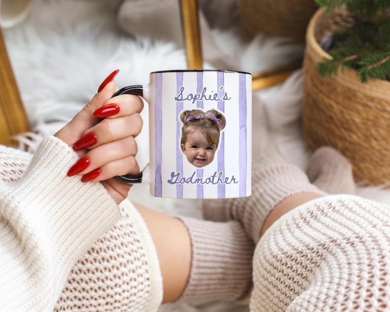 Custom Godmother Proposal Mug Gift, Godmama Coffee Mug,Gift from Godson Godparent Birthday, Baptism Gift From Godchild,Pregnancy Reveal Gift Bild 3