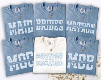 Mother Of The Bride Shirt, Wedding Party Gift, Bridesmaid Group Tee, Mother of the Groom Shirt, Bridal Tshirt, Maid of Honor Matching Tee