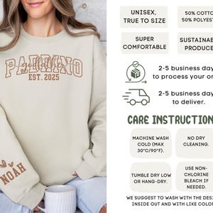 Custom Madrina & Padrino Sweatshirt, God Parent Proposal Gift,Godmother Sweater,Personalized Godfather Sweatshirt, Pregnancy Reveal Crewneck image 8
