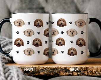Custom Dog Face Photo Mug, Personalized Dog Coffee Cup, Custom Dog Memorial Mug, Pet Owner Mug, Dog Lover Custom Gifts, dog loss mug present